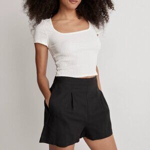 Madewell Clean Pull-On Shorts in Linen-Cotton
